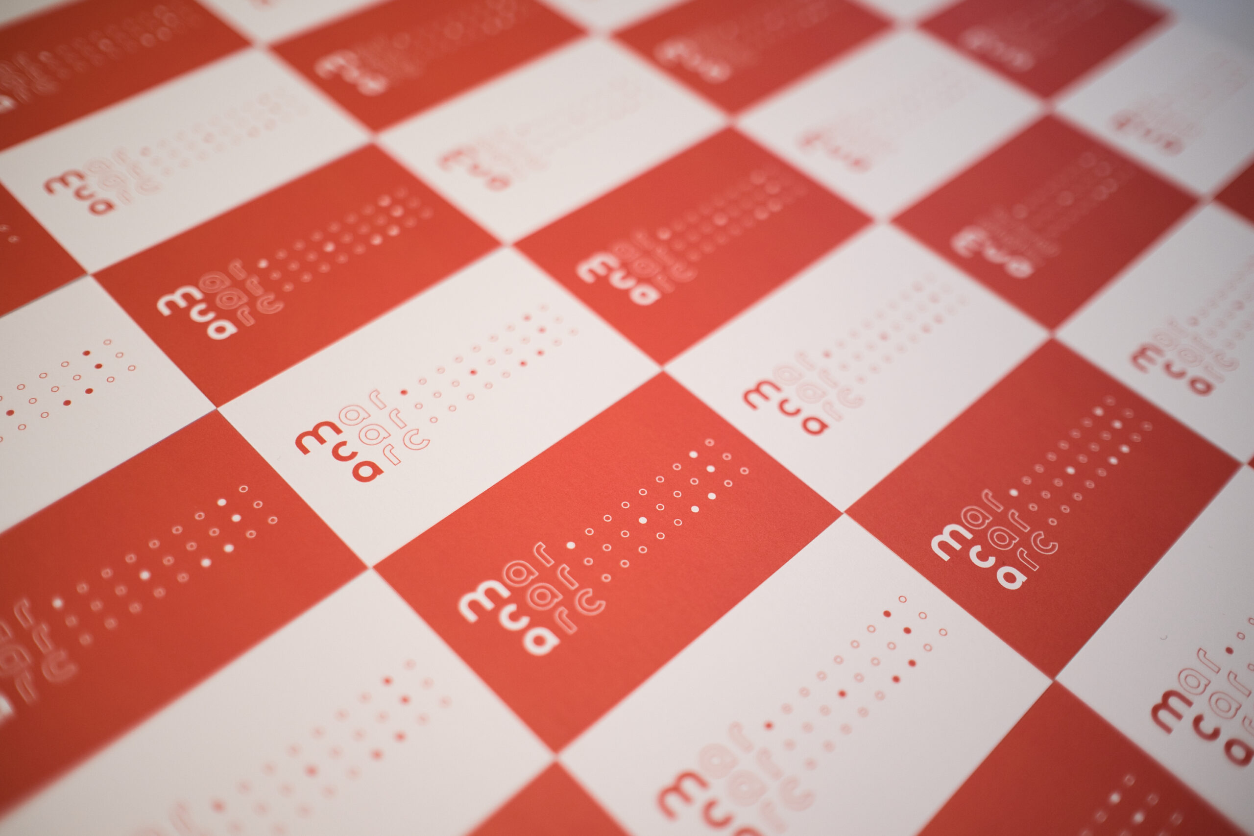 Close-up photo of new business cards
